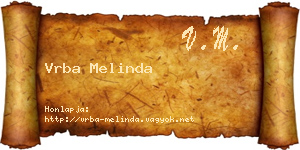 Vrba Melinda névjegykártya
